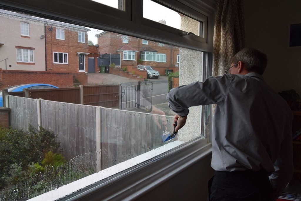 Low E Light 50 Energy Saving Film Being Installed Front Room