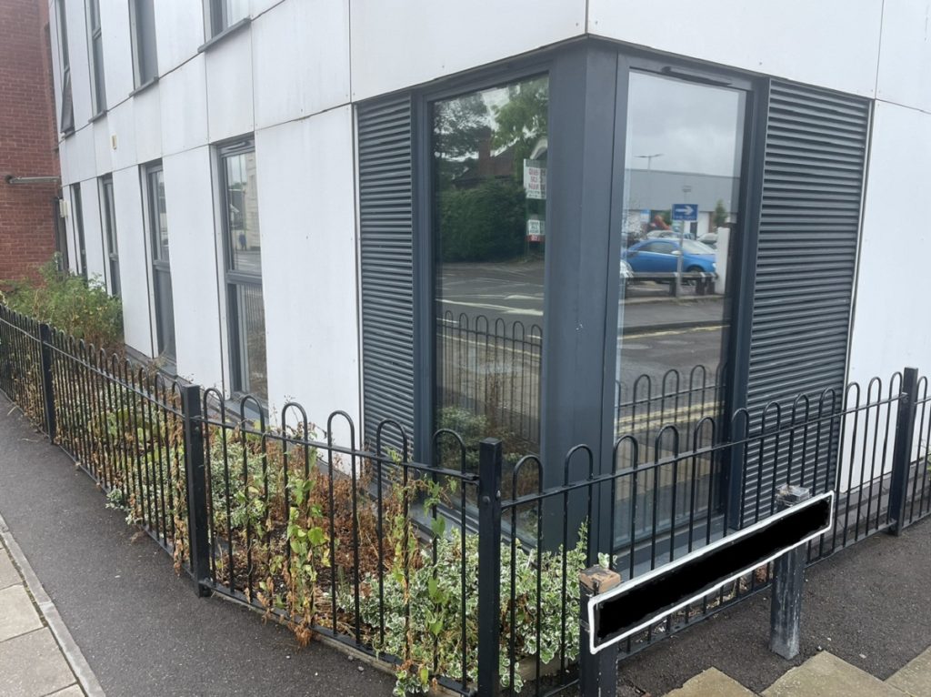 Ground floor flat after window film installation