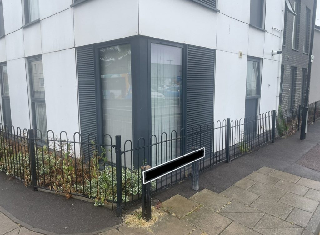 Ground floor flat prior to window film installation