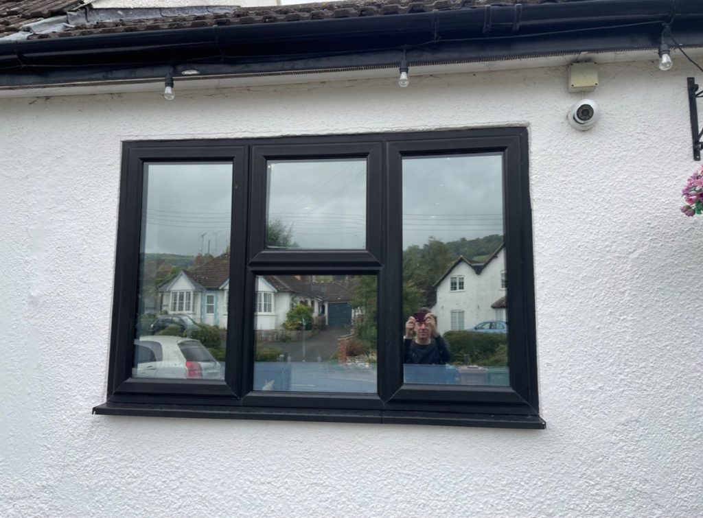 Privacy home tinting showing reflective properties